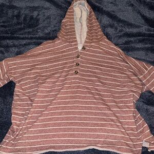 PLUS SIZE LIGHT WEIGHT HOODED SWEATER